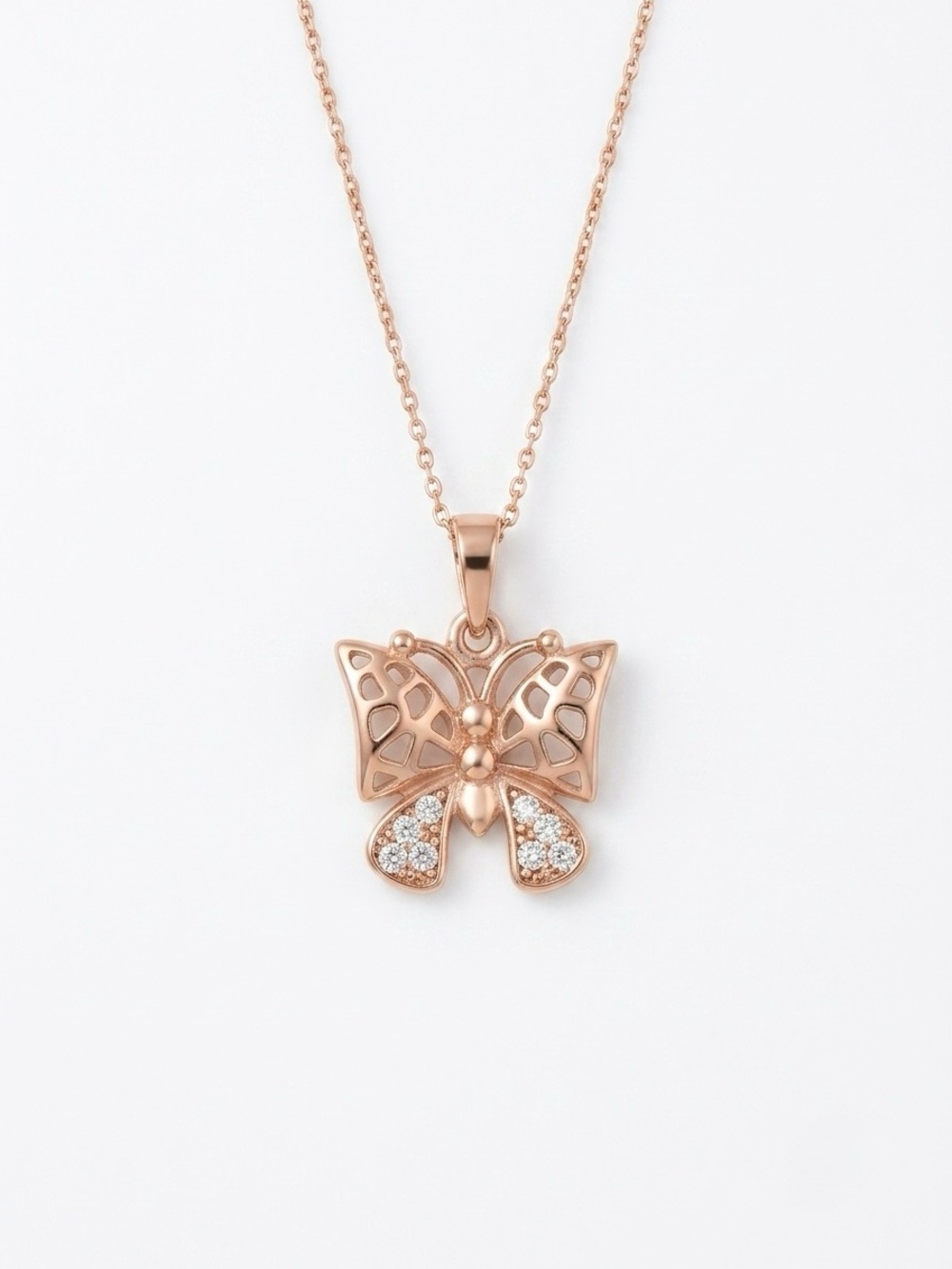 Butterfly Necklace | 18k Gold Plated CZ Stone Luxury Jewelry